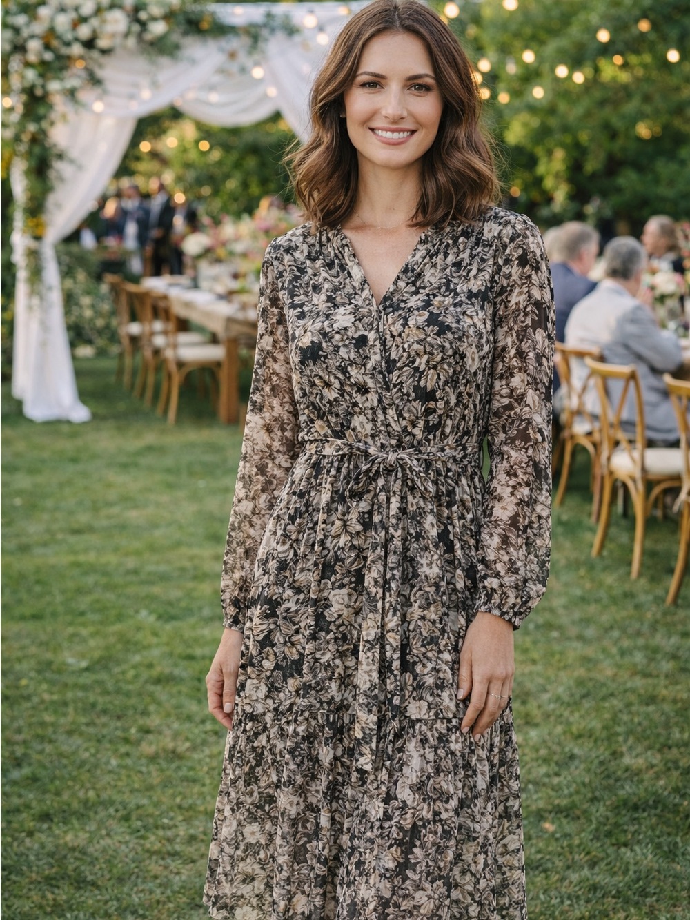 Whimsical Frye & Co. Floral Midi Dress – Like New, Worn Once